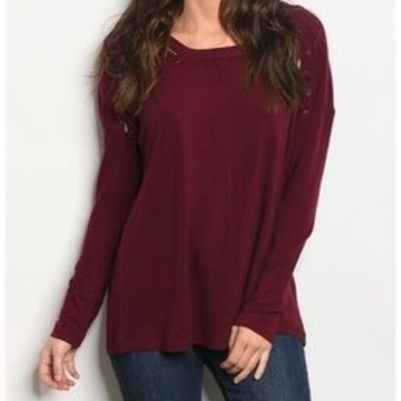 Love Riche Tops - Pretty Wine colored top